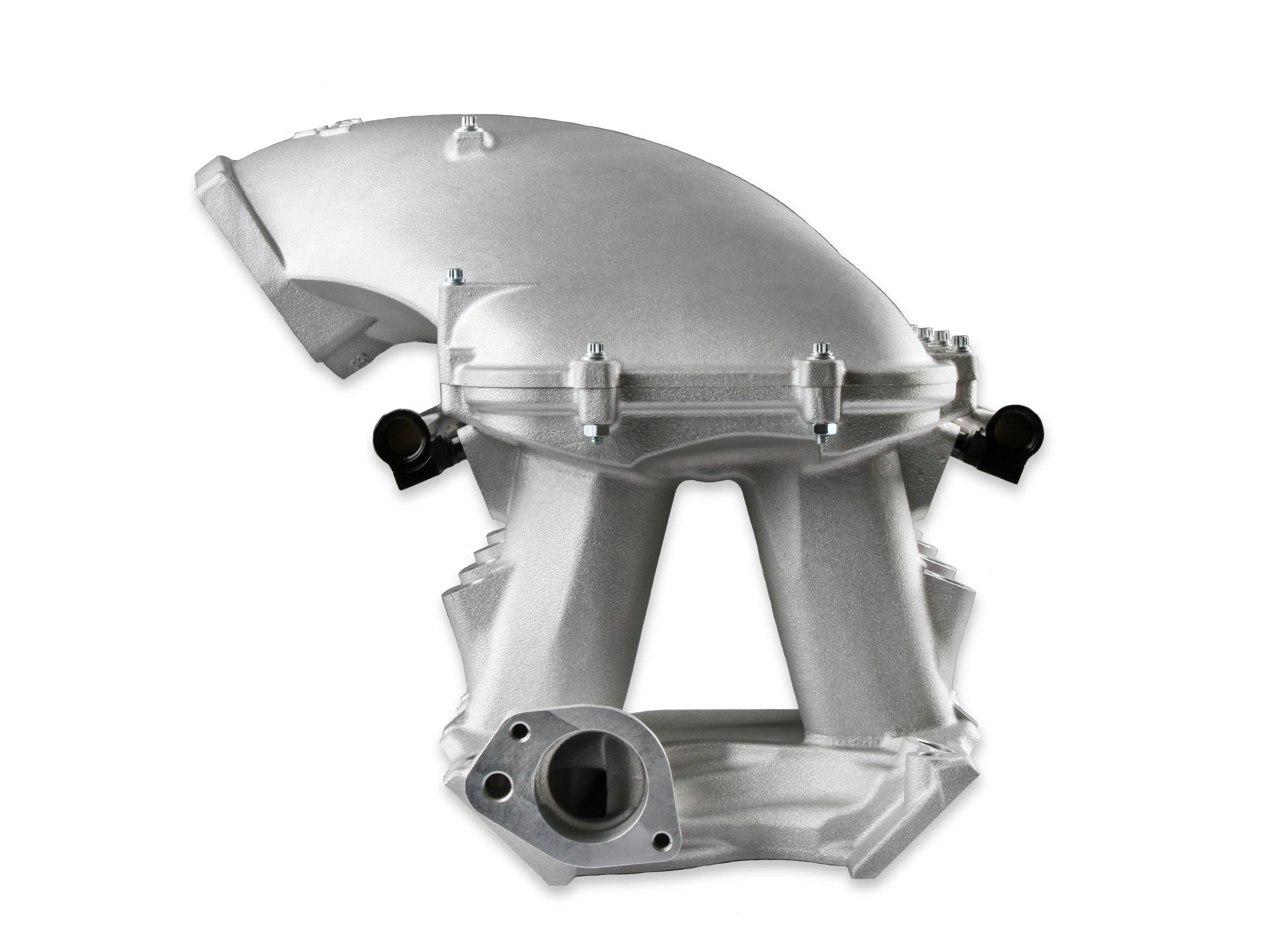 8.2" SBF Ford Hi-Ram Intake Manifold with 105mm 1986-95 Ford 5.0 Throttle Body Flange Side Mount Top. - Image 5