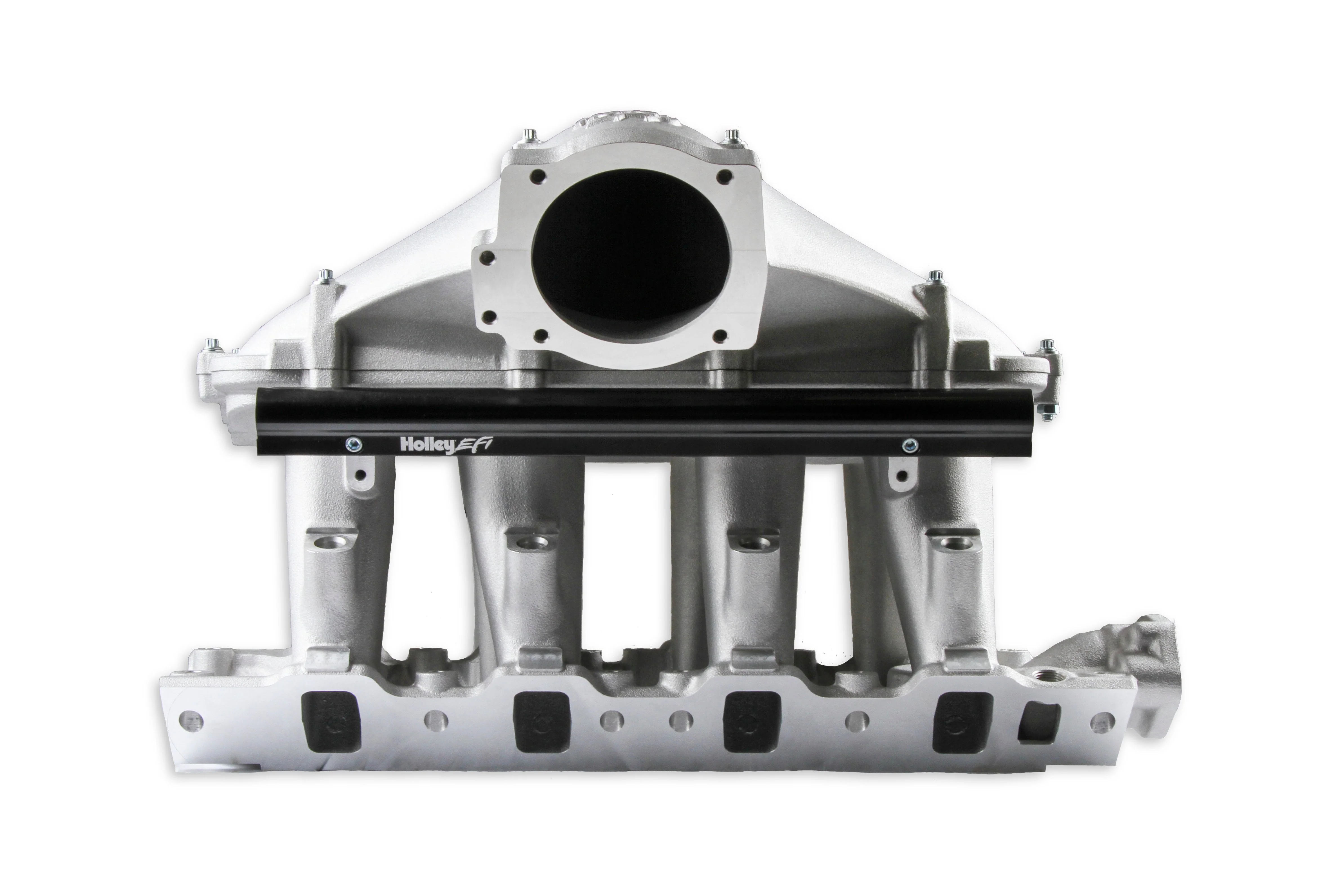 8.2" SBF Ford Hi-Ram Intake Manifold with 95mm 1986-95 Ford 5.0 Throttle Body Flange Side Mount Top. - Image 4