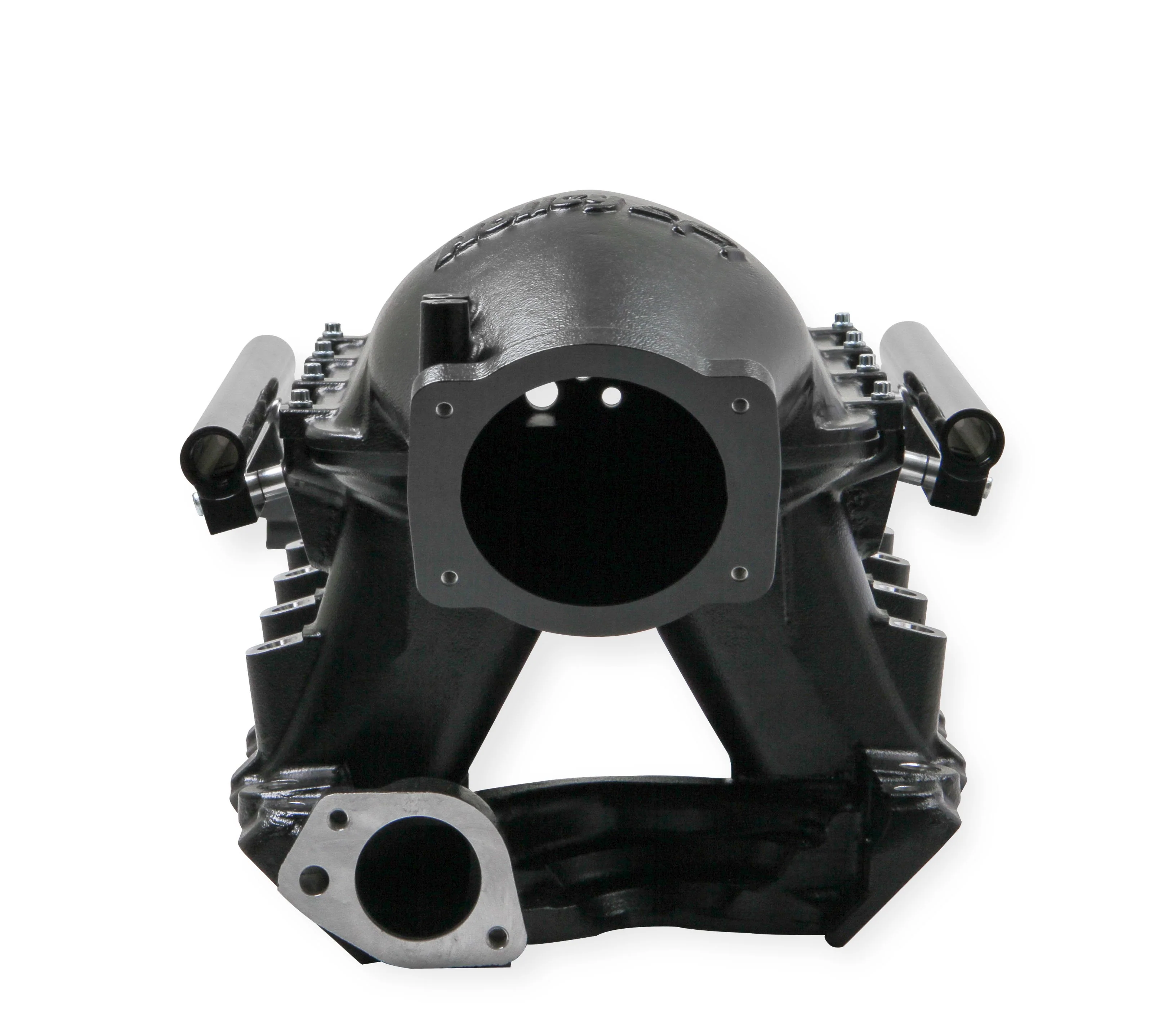 Black 351W Ford Hi-Ram EFI Manifold 95mm LS Throttle Body Flange Top - Image 2