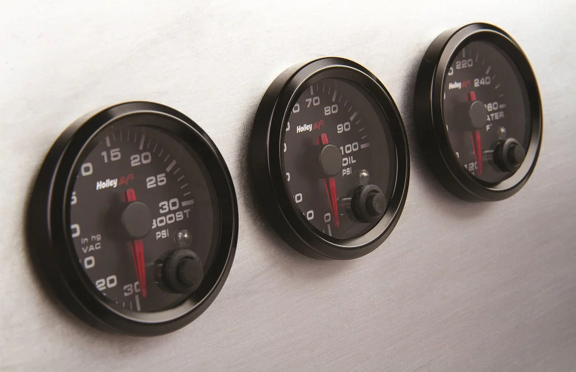 EFI Coolant Temp Gauge - Black Face - Black Bezel - Image 3