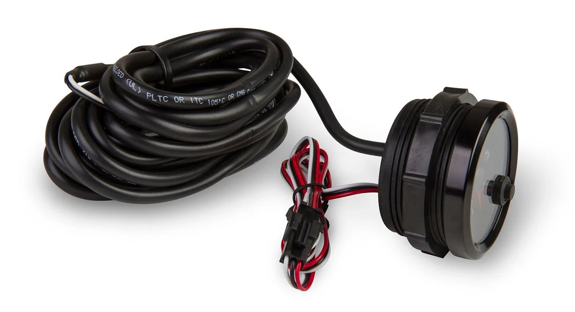 EFI Fuel Level Gauge - White Face - Black Bezel - Image 2