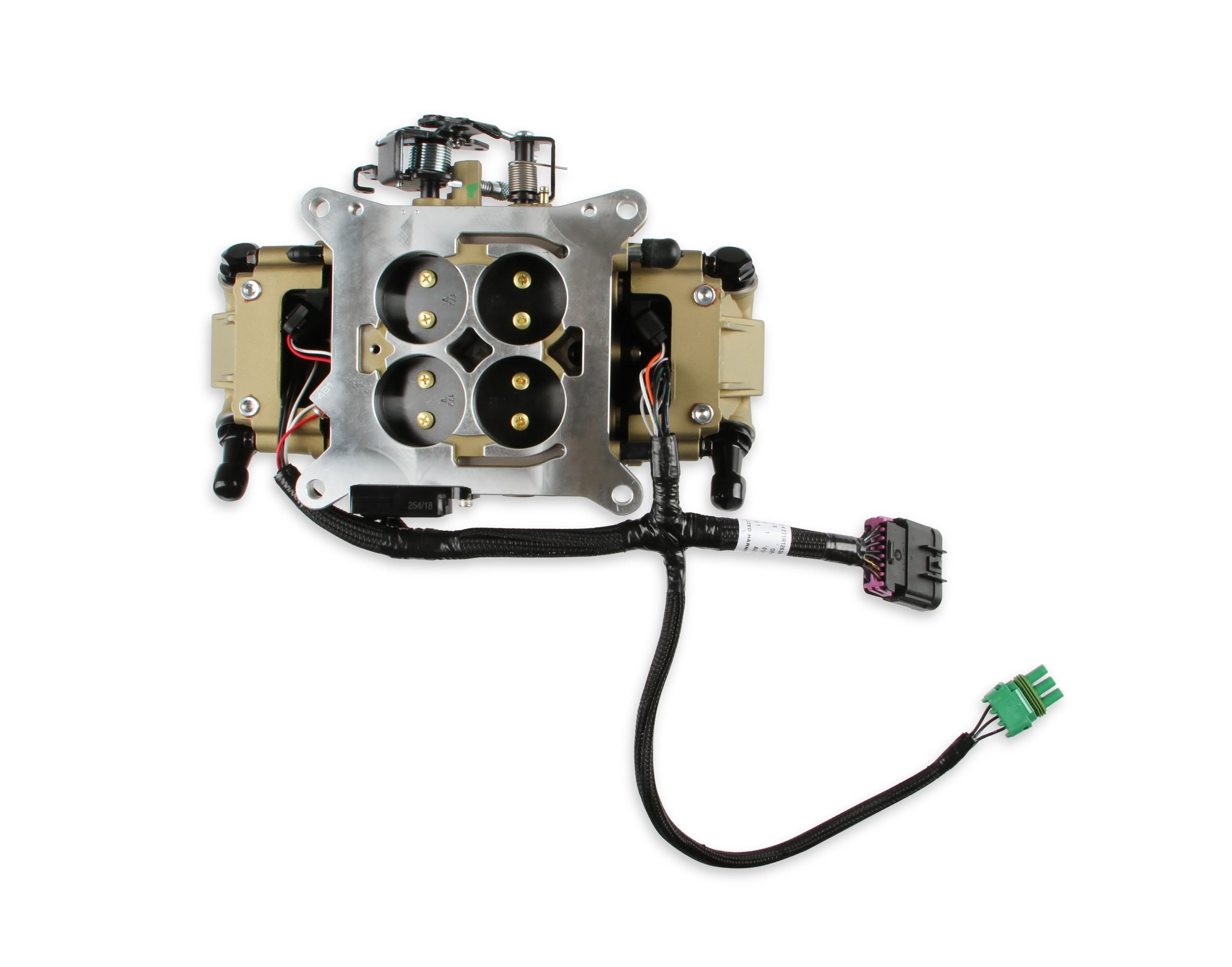 EFI Terminator X Stealth 4150 Throttle Body - Classic Gold - 4 Injectors - 650 HP - Image 11
