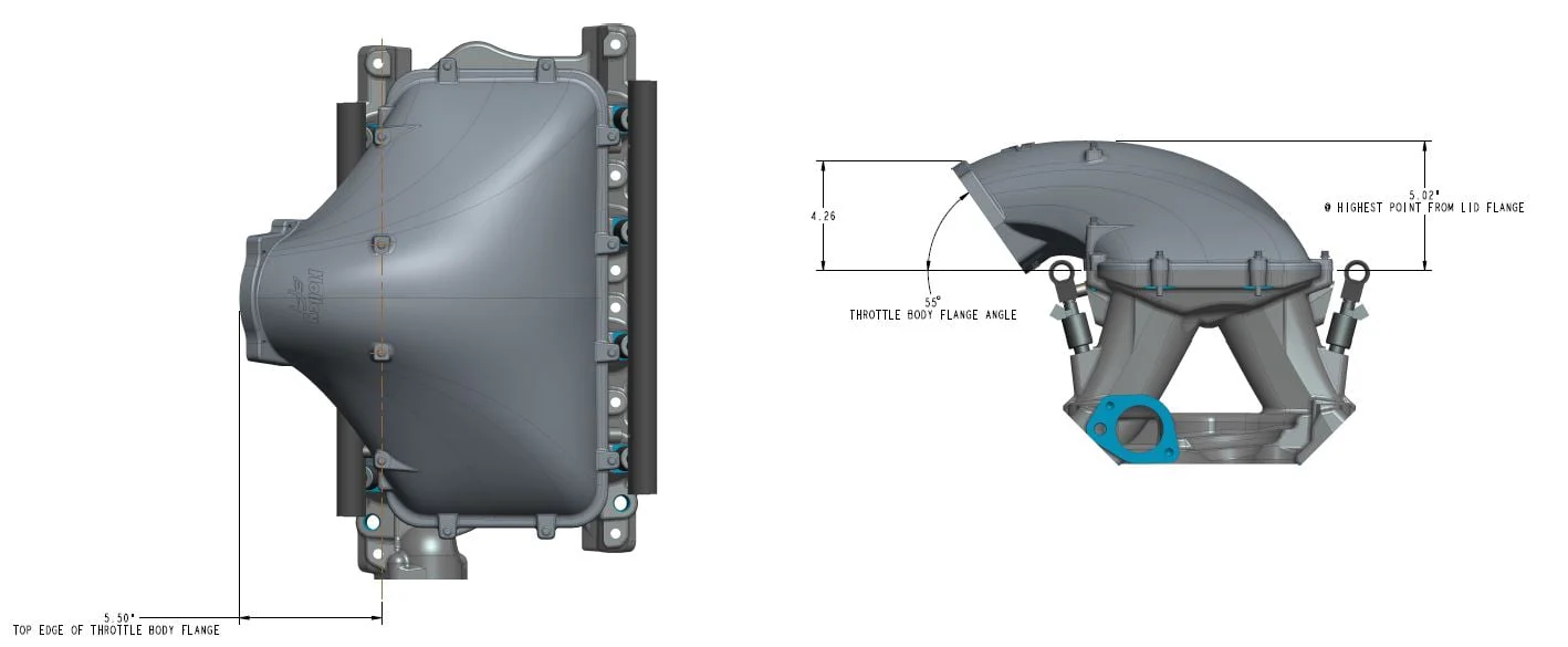 HI-RAM 95MM Cast Side Mount Plenum Top - Image 6