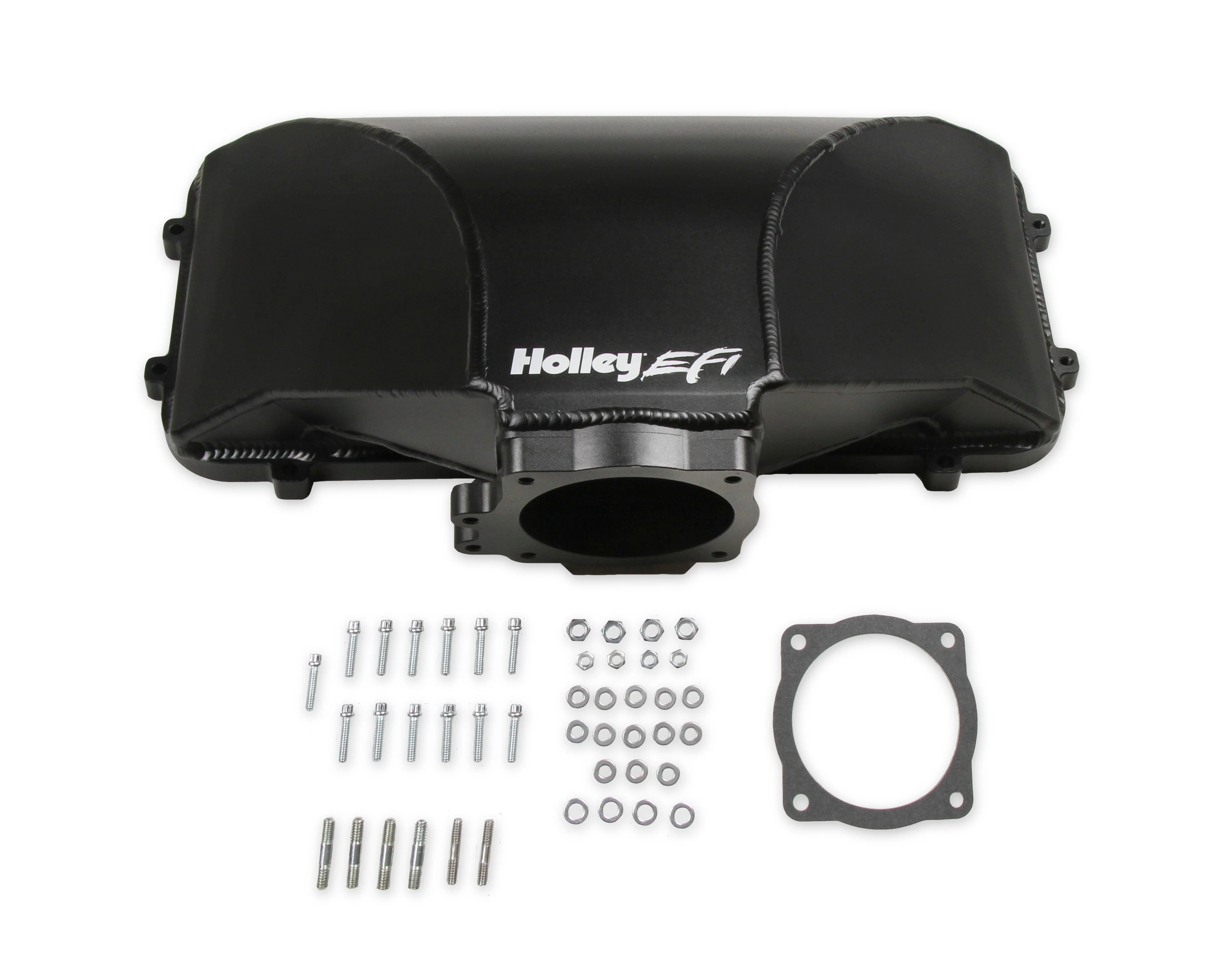 HI-RAM 95MM Fabricated Side Mount Plenum Top - Black Finish- 86-95 Ford 5.0 Style - Image 3