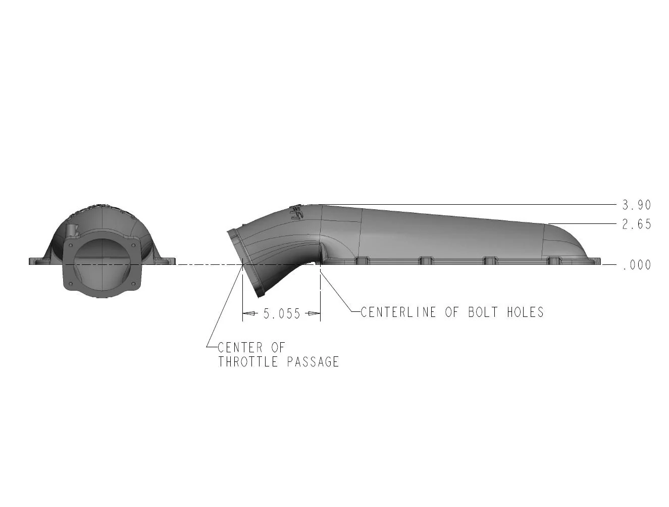HI-RAM 95MM Plenum Top - As Cast Finish - Image 2