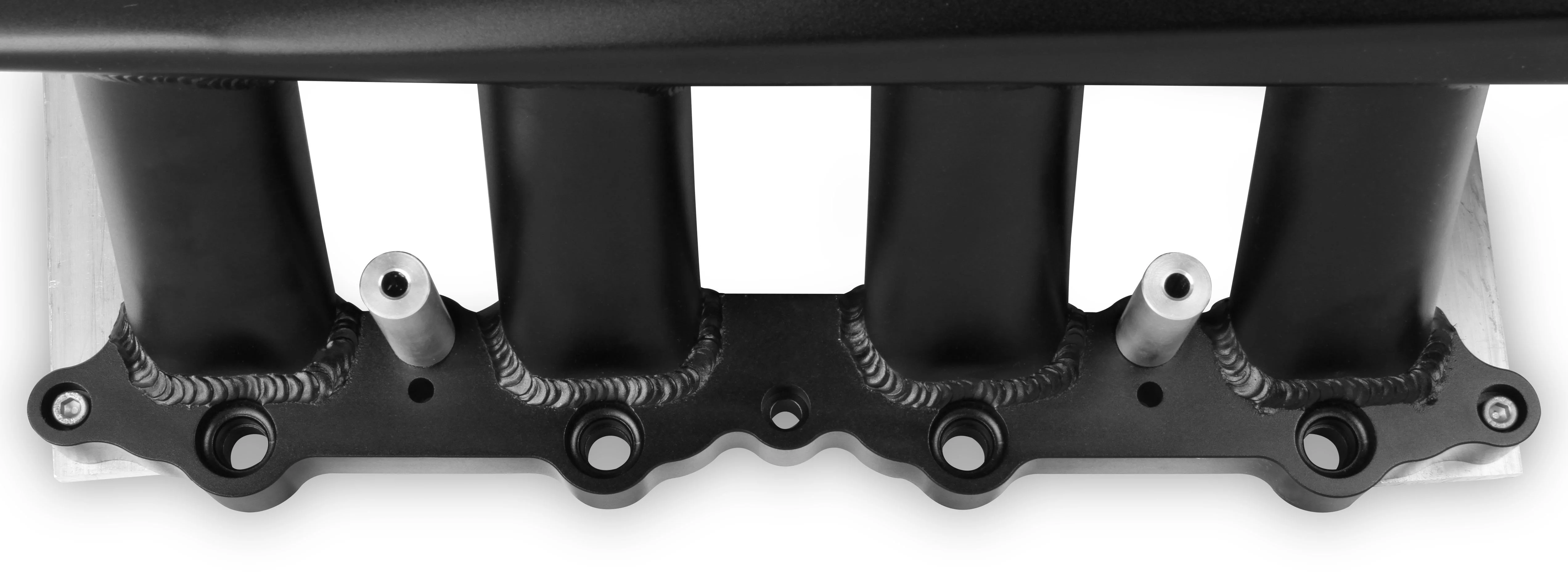 Hi-Ram Sheet Metal Fabricated Intake Manifold 2011-14 Ford 5.0L Coyote 90mm Throttle Body opening + Fuel Rail Kit Black with Sniper EFI logo - Image 5