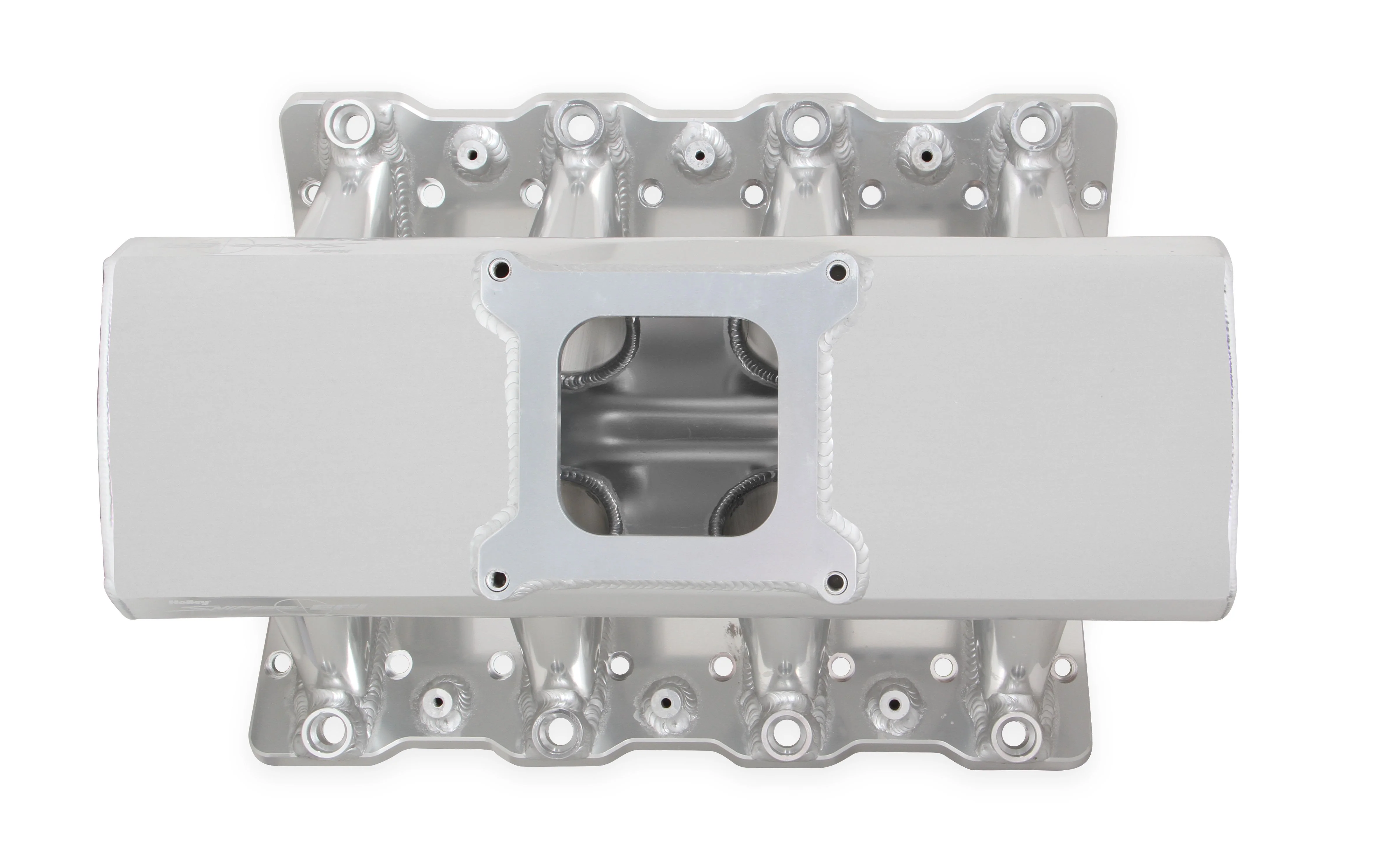 Hi-Ram Sheet Metal Fabricated Intake Manifold LS1/LS2/LS6 Single Plane EFI + Fuel Rail Kit Silver with Sniper EFI logo - Image 4