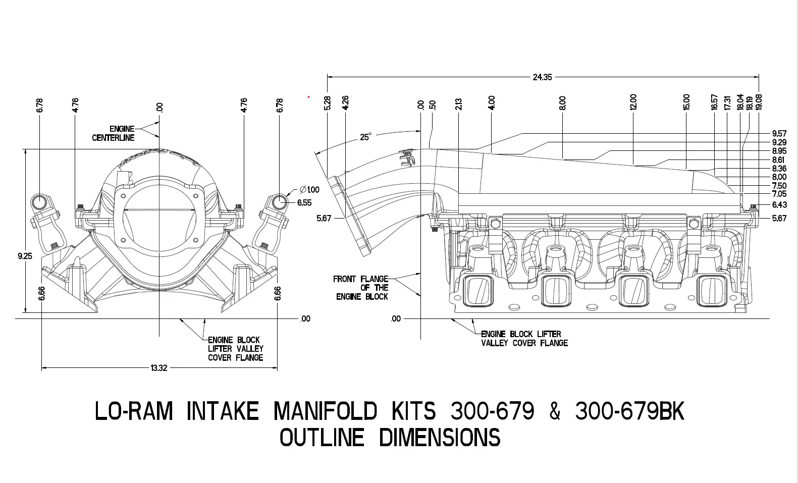 Holley Lo-Ram Manifold Base and Fuel Rails Single Fuel Injector GM LS3/L93 - Image 12