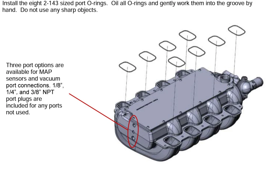 Holley Replacement O-ring Kit - 7.3L Ford Godzilla Low-Profile Intake Manifold - Image 3