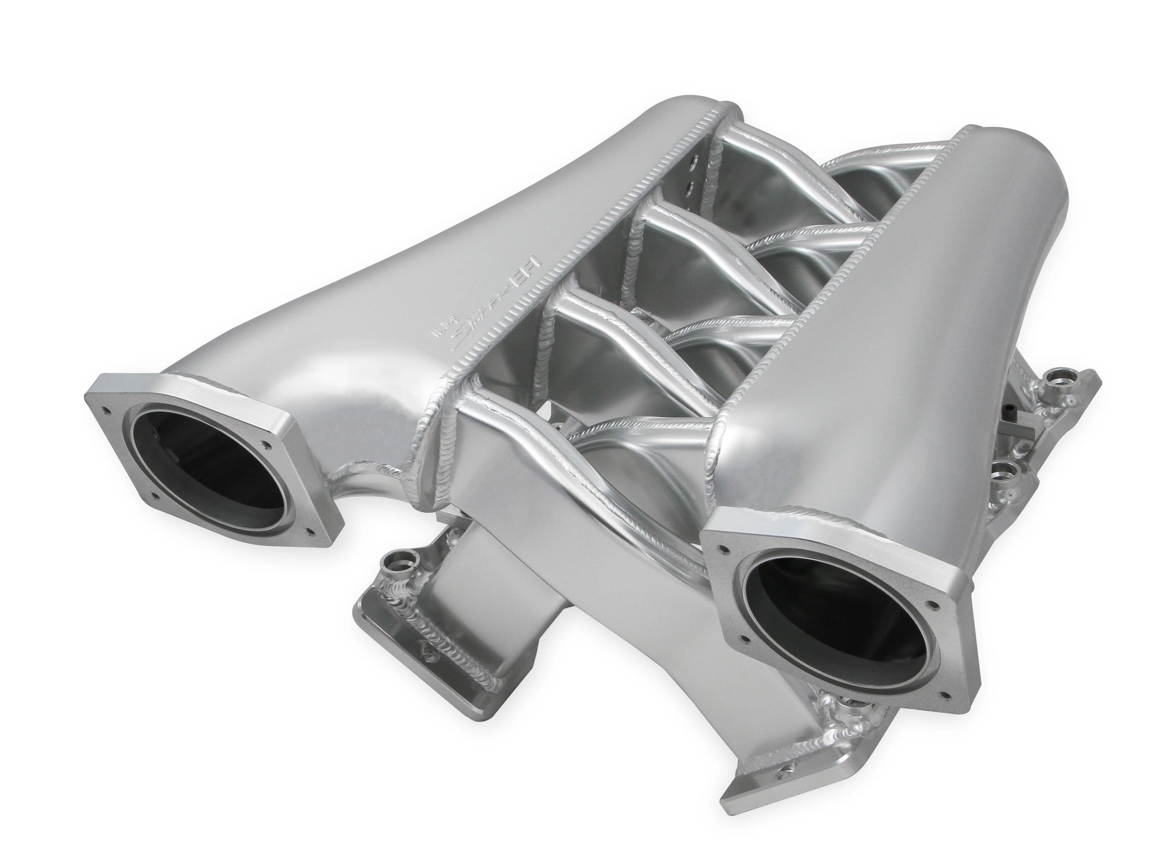 Sniper EFI Fabricated Intake Manifold Dual Plenum 92mm GM LS1/2/6, and Fuel Rail Kit - Silver - Image 2