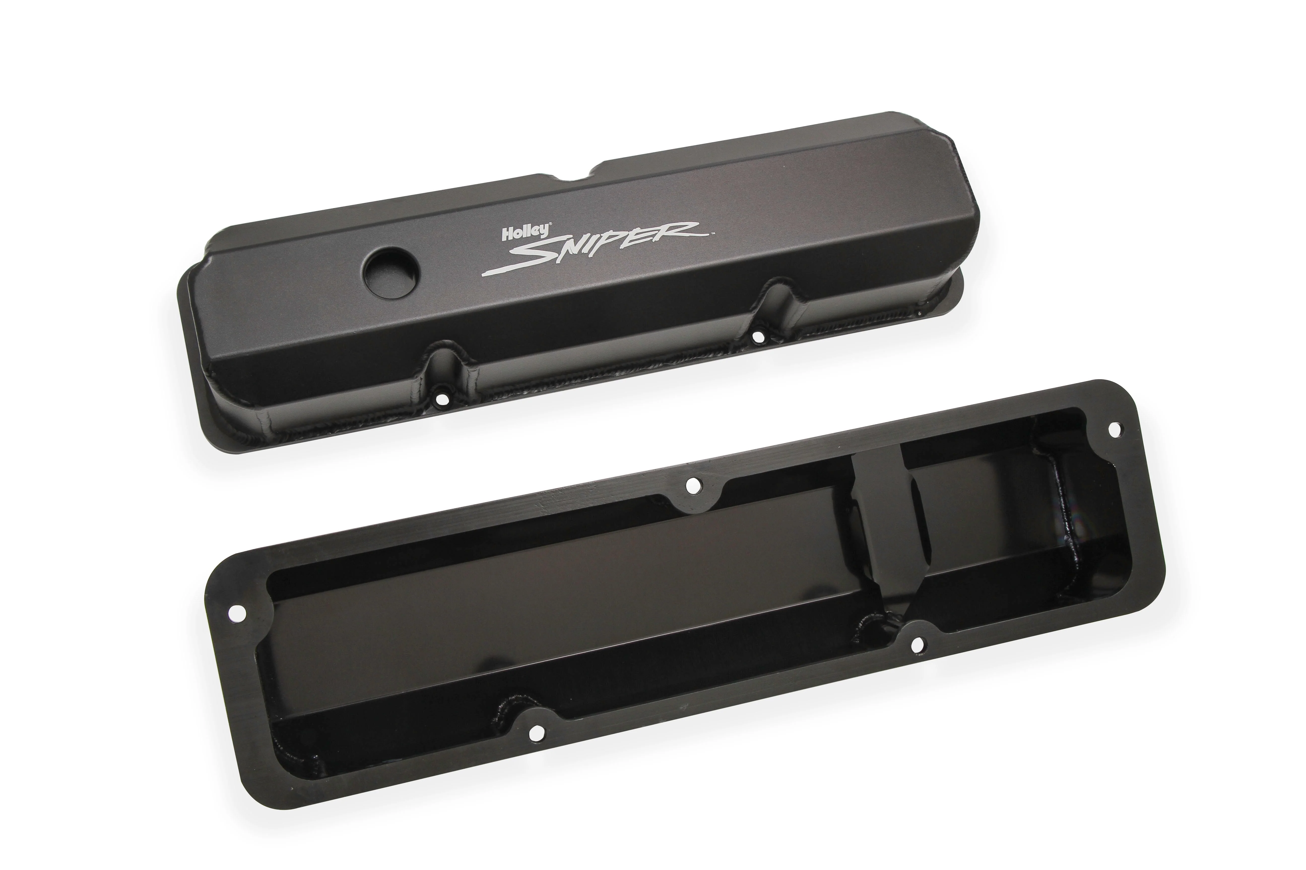 Sniper Valve Cover - Fabricated Aluminum - Ford FE - Tall - Black Finish - Image 4