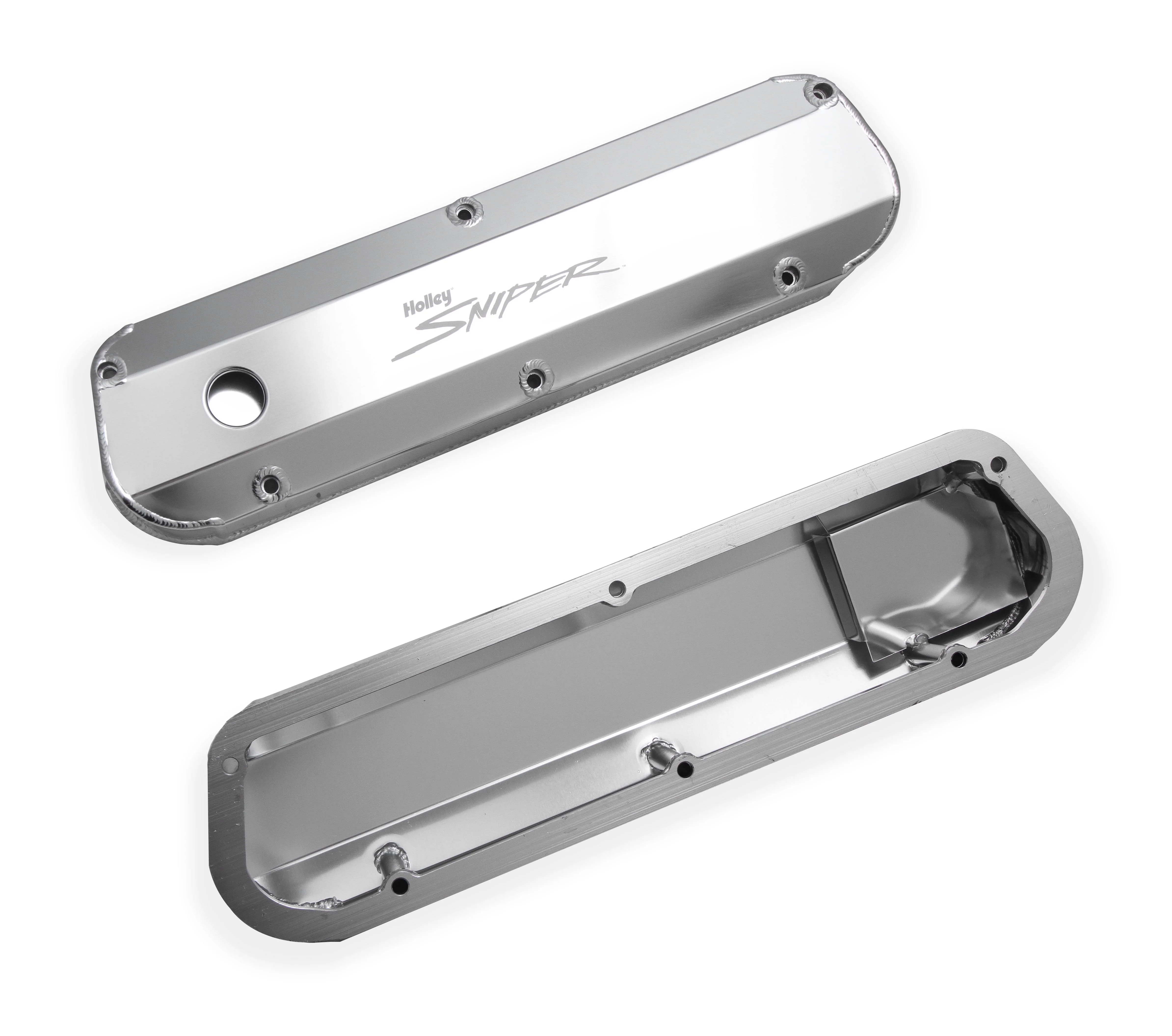 Sniper Valve Cover - Fabricated Aluminum - Ford Small Block - Natural Anodized - Image 4