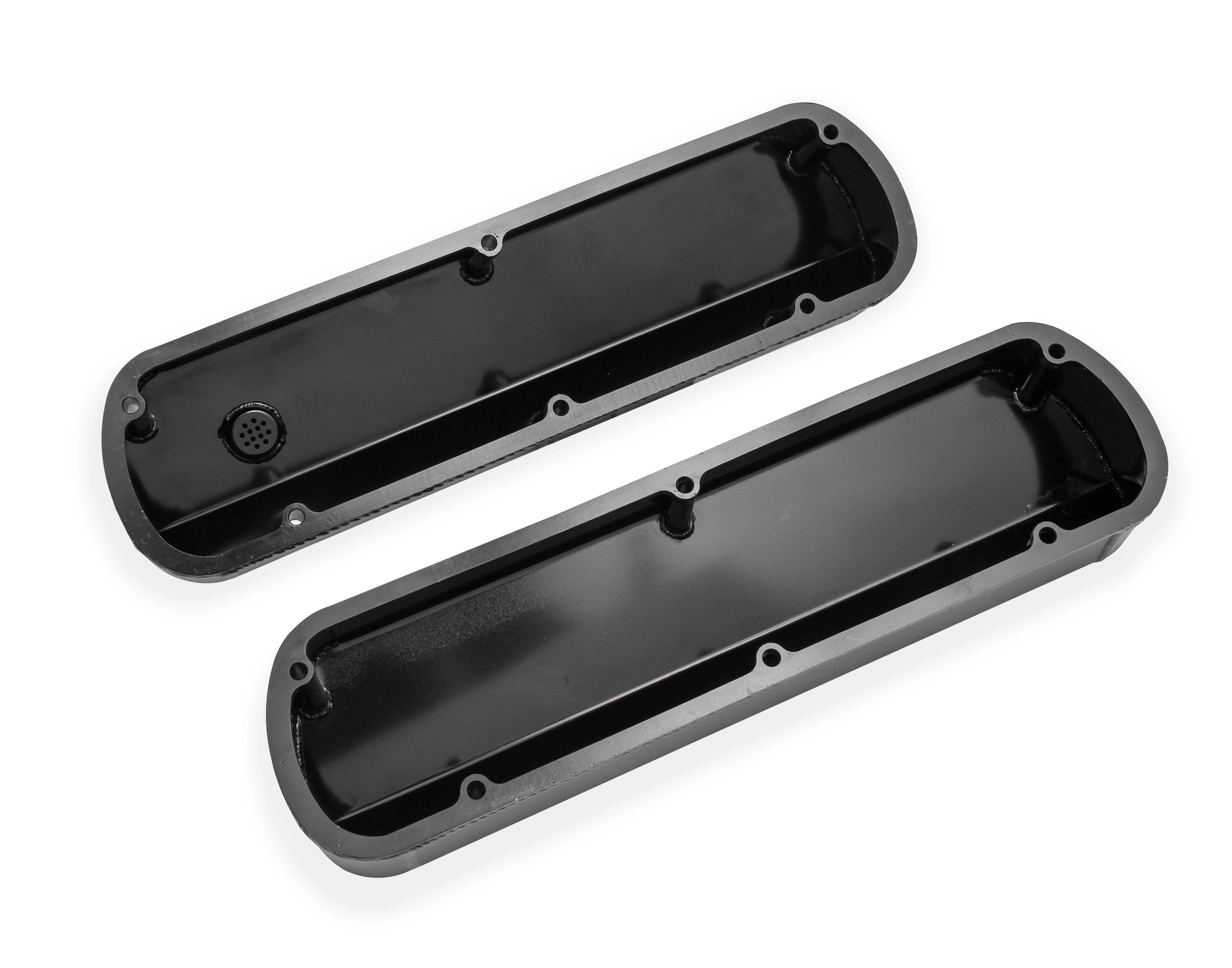 Sniper Valve Cover - Fabricated Aluminum - Ford Small Block - Tall - Tapered Edge - Black - Image 3