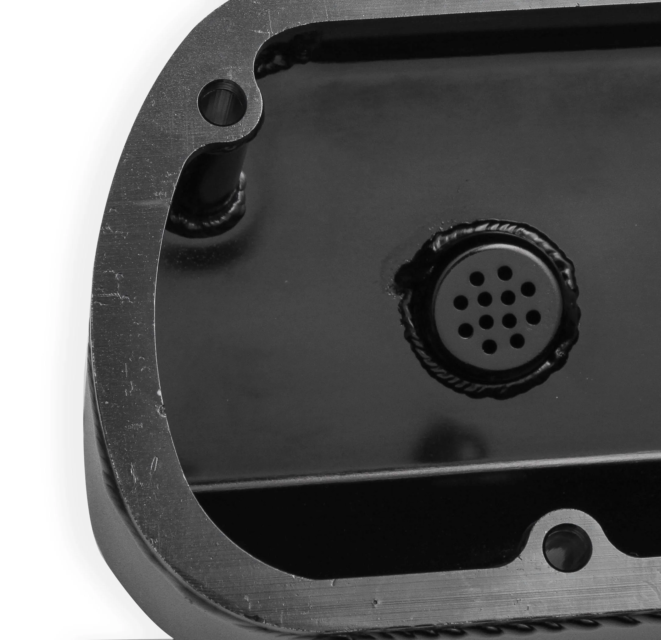 Sniper Valve Cover - Fabricated Aluminum - Ford Small Block - Tall - Tapered Edge - Black - Image 7